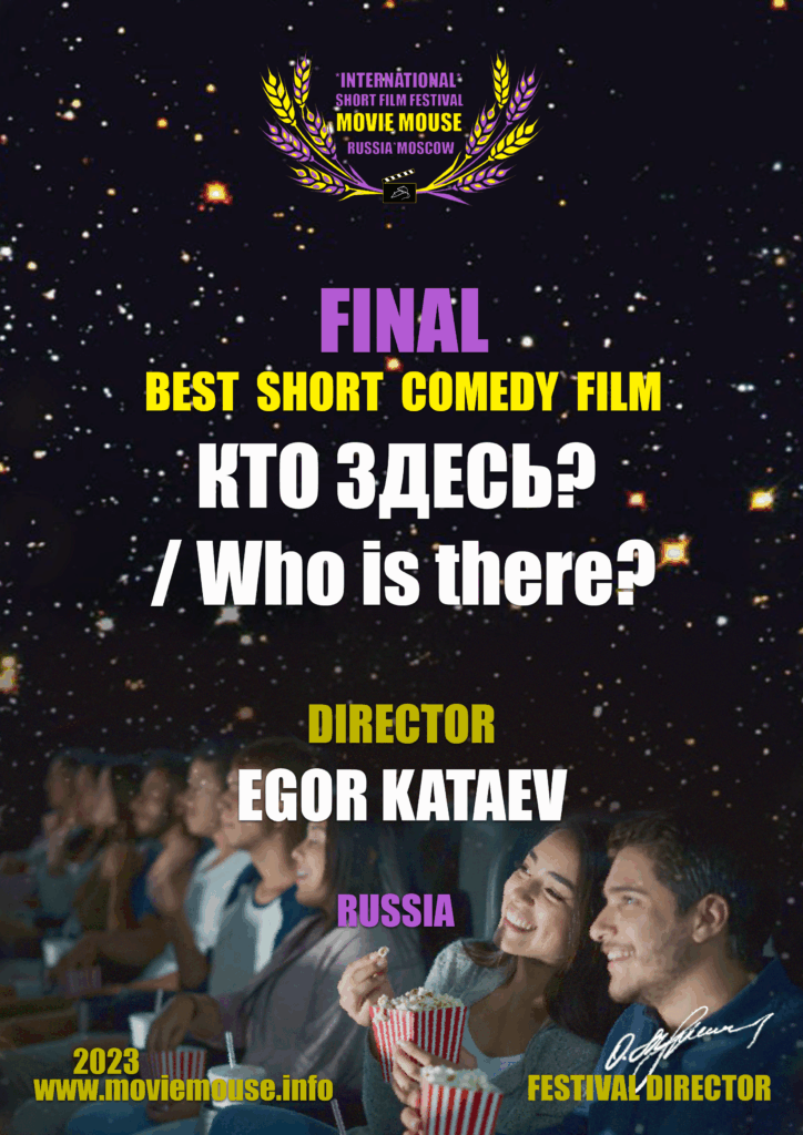диплом финалиста, международнаый киноыестиваль короткометражных фильмов "Movie Mouse"